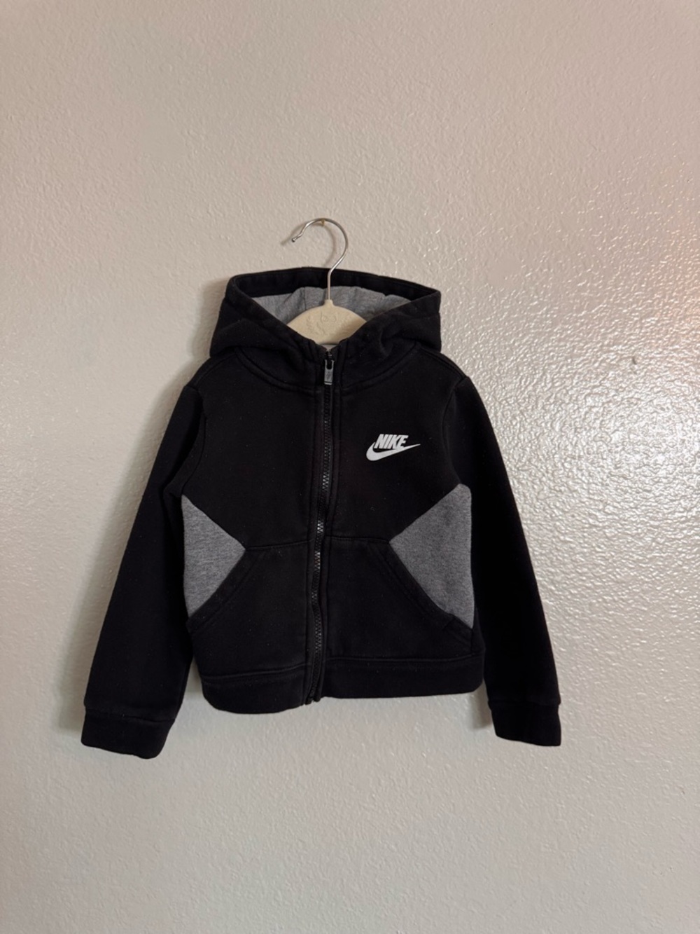 Nike Black & Gray Kids' Zip-Up Hoodie